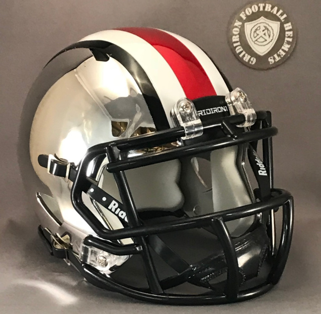 Ohio State Pro Combat 2012 mini football helmet Chrome stripe set 